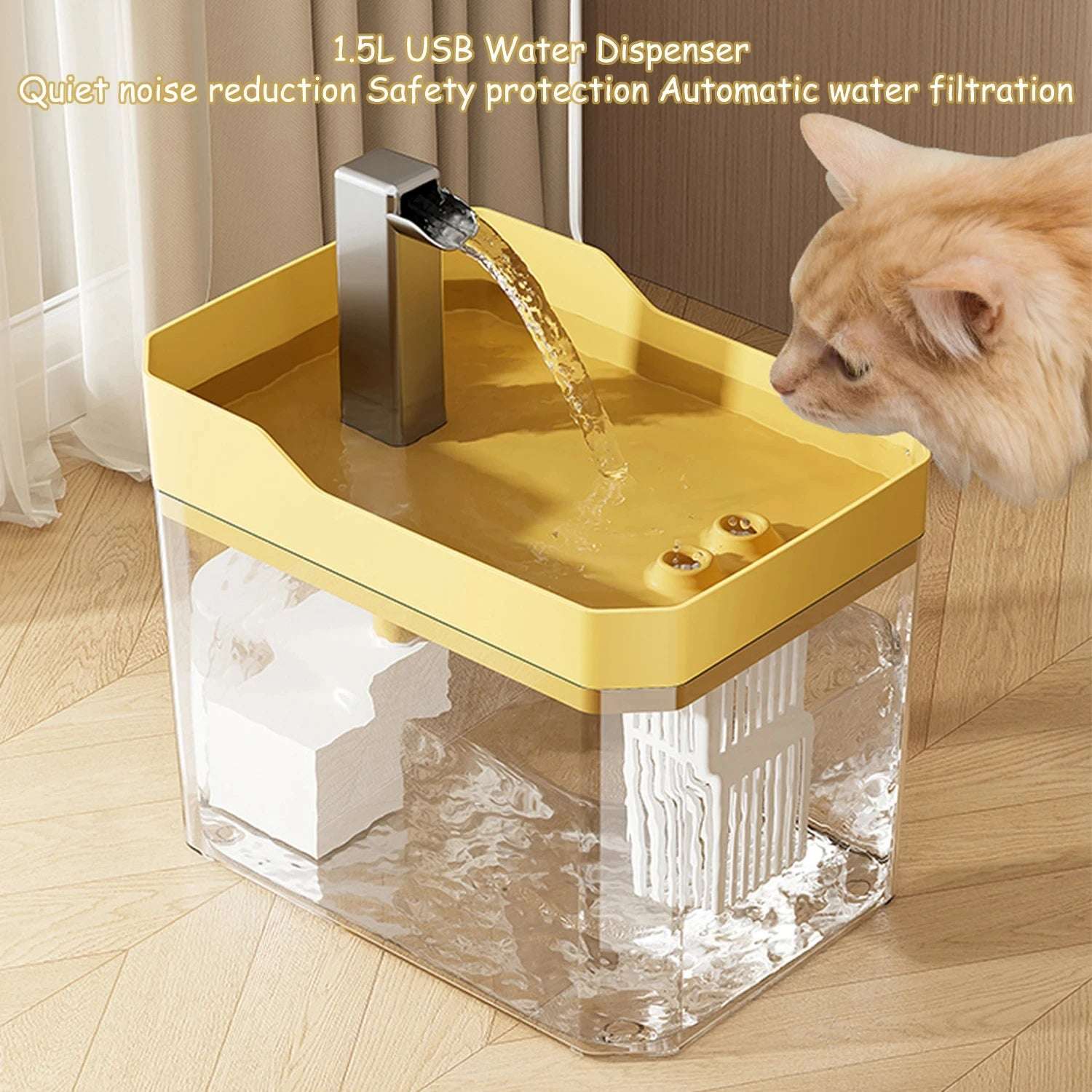 1.5L Automatic Cat Water Fountain