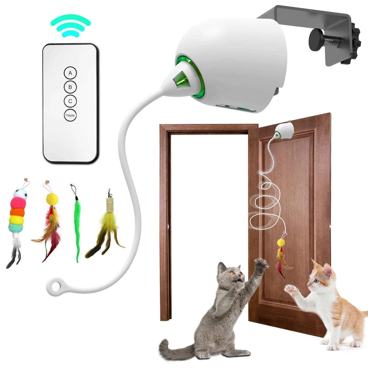 Automatic Interactive Cat feather Toy