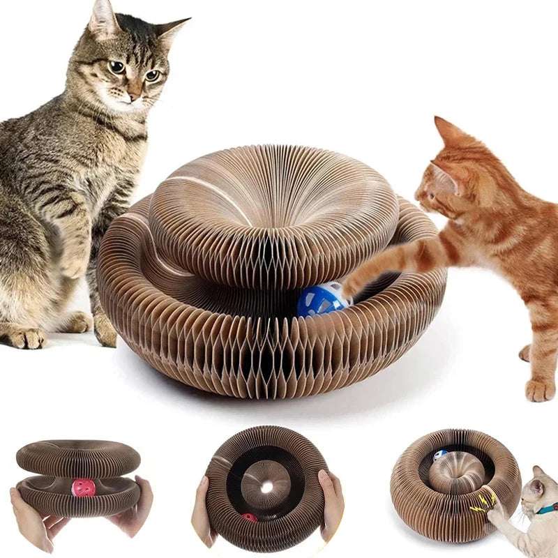 Interactive Cat Scratching Board with Bell Toy
