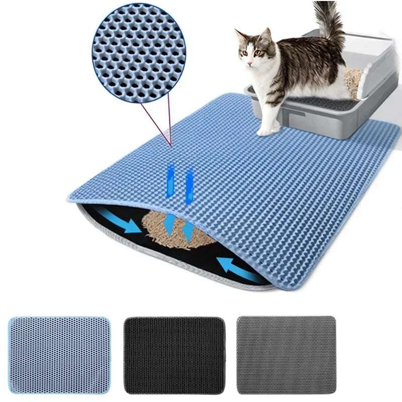 Double-Layer Cat Litter Mat