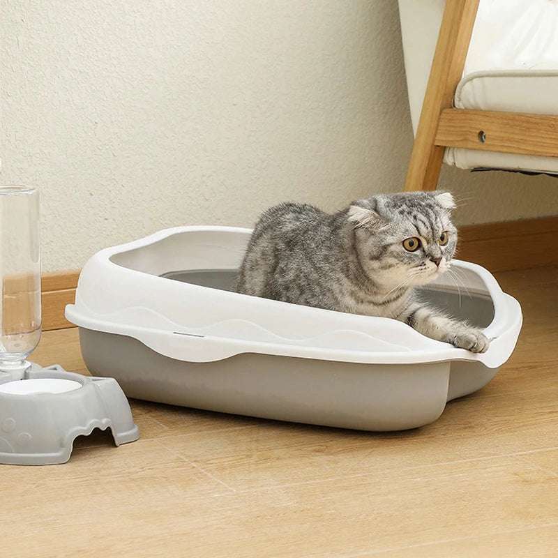 Semi-Closed Cat Litter Box