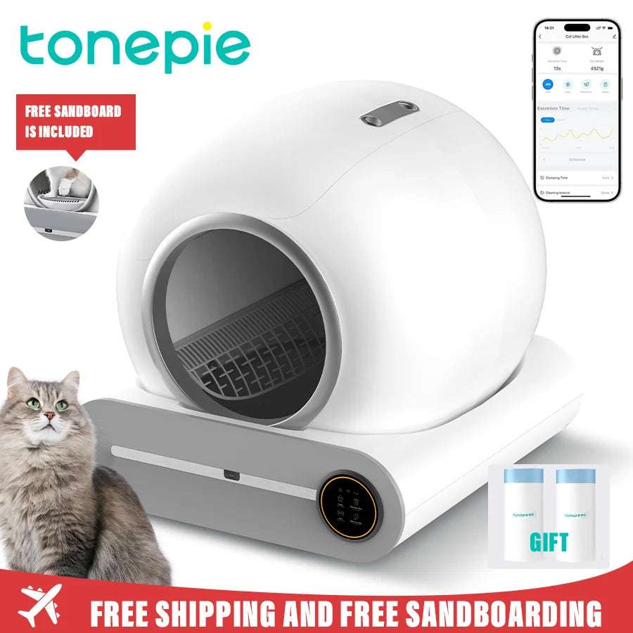 Self-Cleaning Cat Litter Box with Odor Control