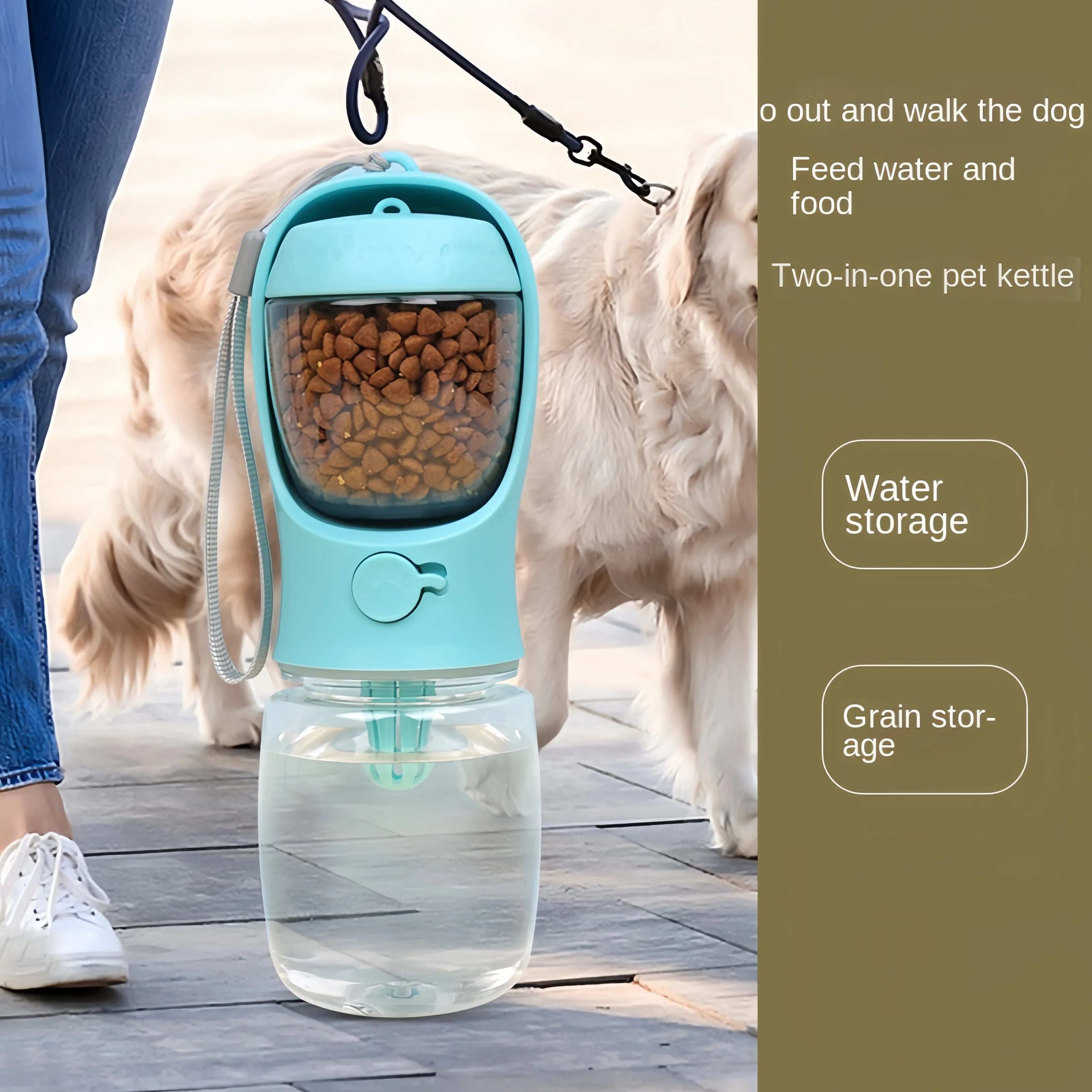 Portable Dog Water Bottle with Travel Bowl