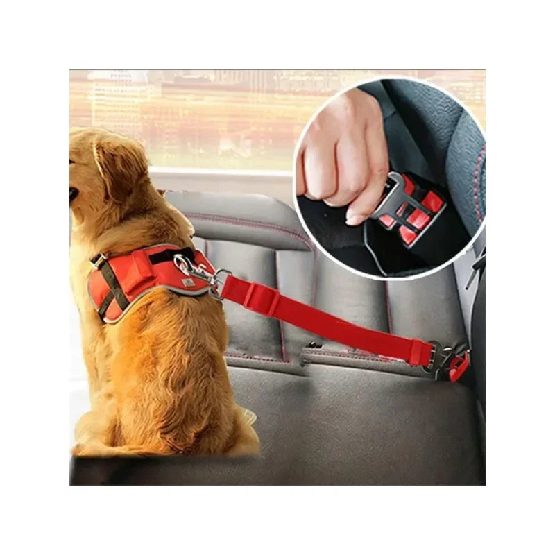 Adjustable Car Seat Belt Harness for Dogs - Crash-Tested Safety & Comfort