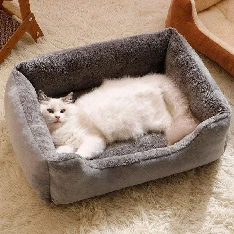 Ultra-Soft Plush Cat Bed