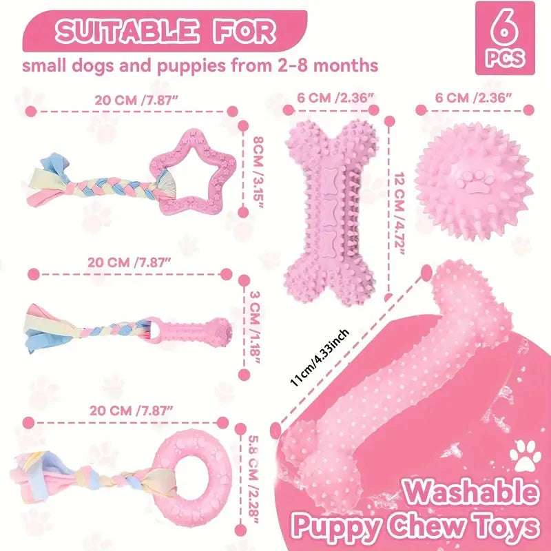 Interactive Dental Chew Toy Set for Dogs
