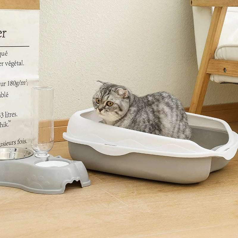 Semi-Closed Cat Litter Box
