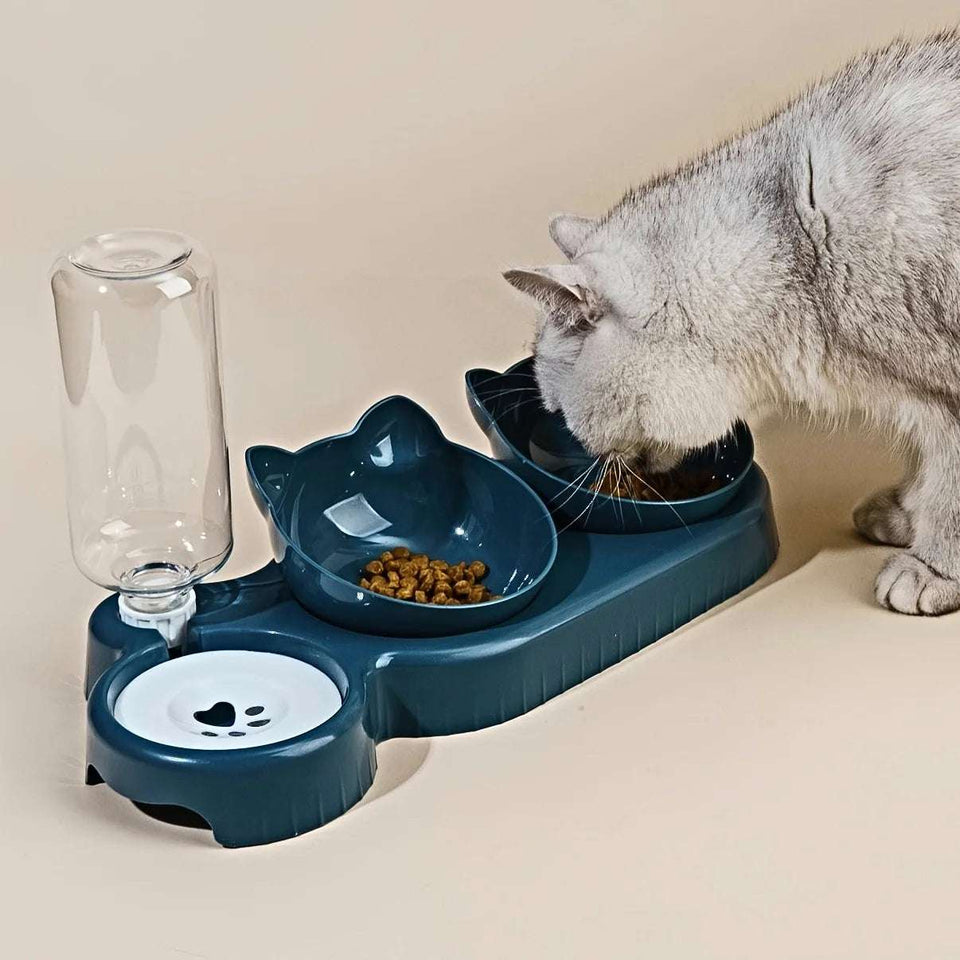 3-in-1 Automatic Cat Feeder & Water Dispenser