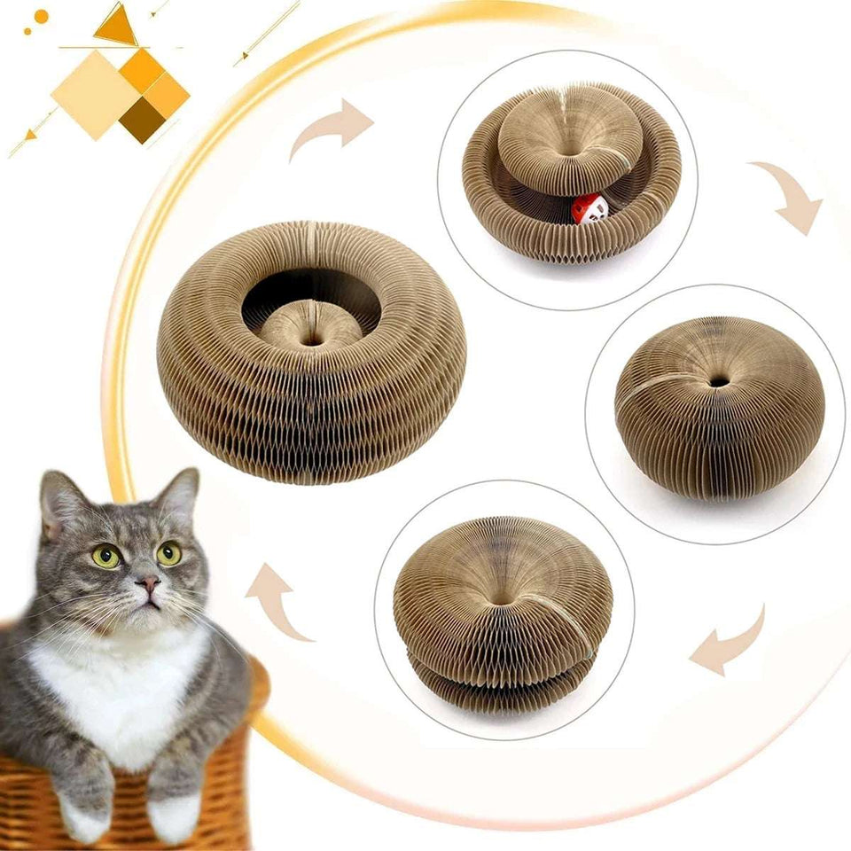 Interactive Cat Scratching Board with Bell Toy