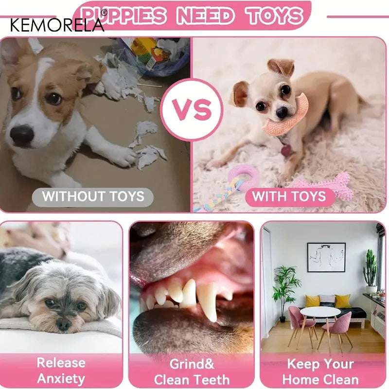 Interactive Dental Chew Toy Set for Dogs