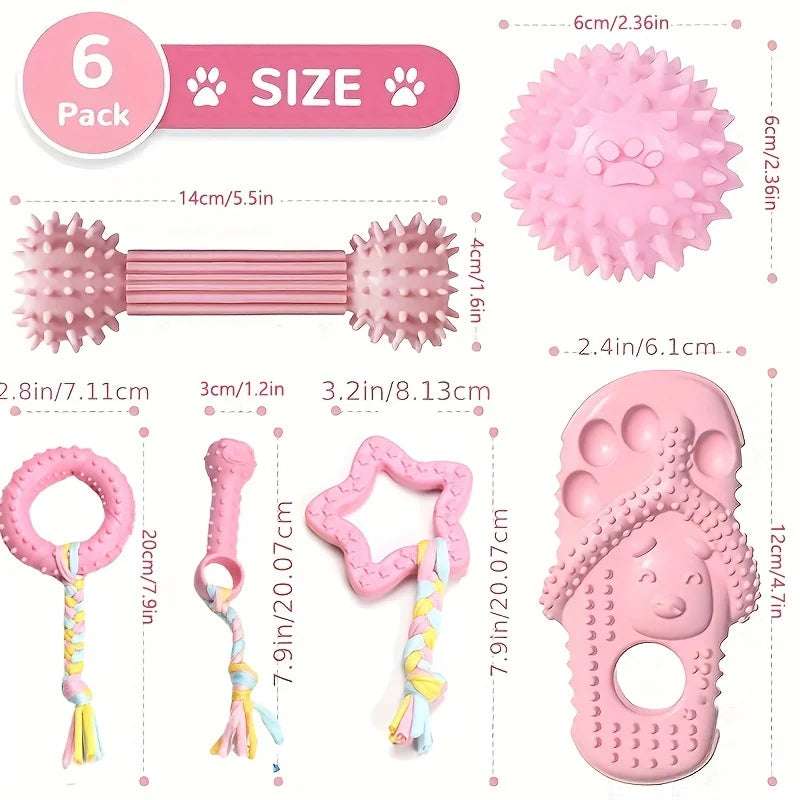 Interactive Dental Chew Toy Set for Dogs