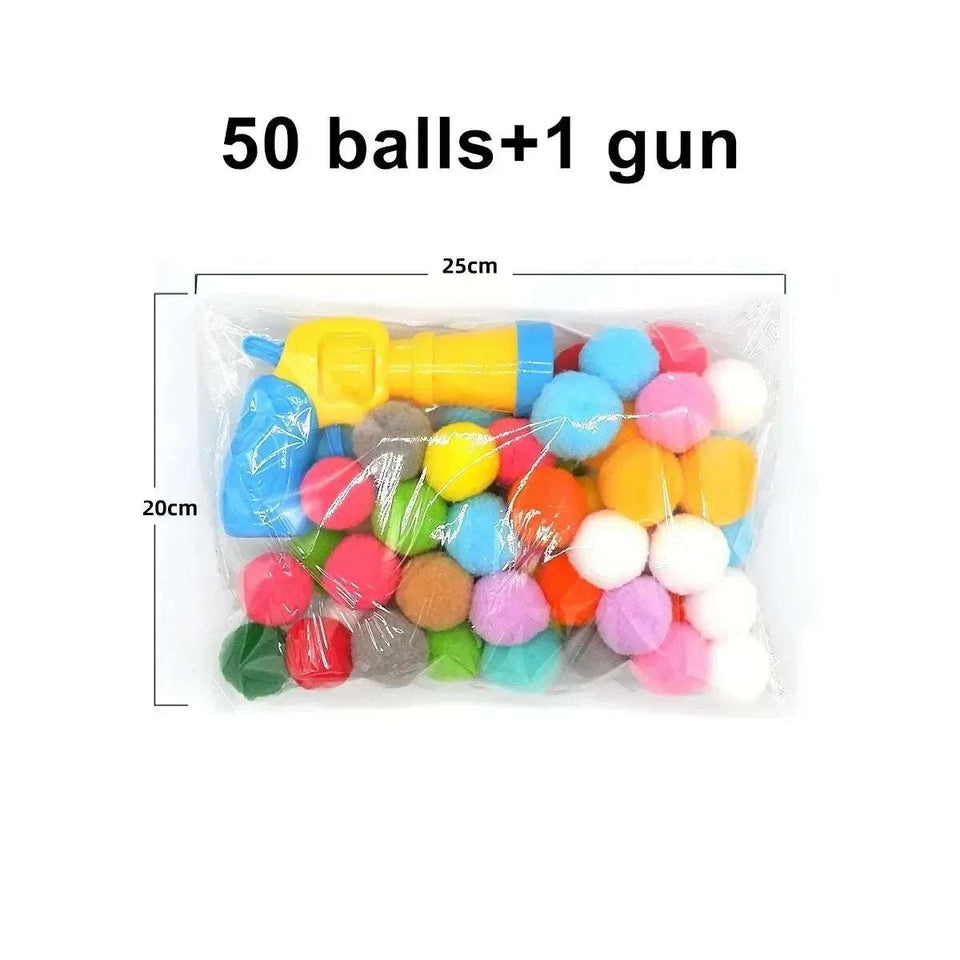 Pom-Pom Ball Launcher Toy for Cats