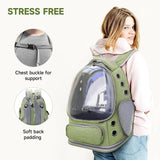 Breathable Cat Backpack Carrier - Foldable, Airline-Approved & Transparent Pet Travel Bag