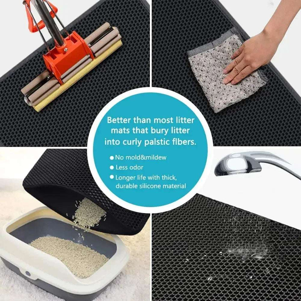 Double-Layer Cat Litter Mat